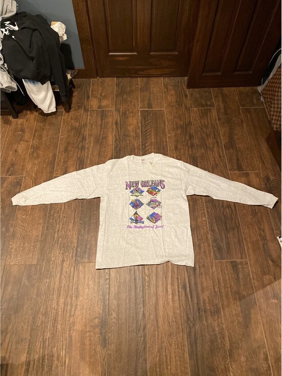 Anvil Other - NWT New Orleans Birthplace Of Jazz Long Sleeve T Shirt Vtg 90s USA XL